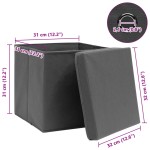 vidaXL Cutii depozitare cu capace, 4 buc., gri, 32x32x32 cm, textil vidaXL Cutii depozitare cu capace, 4 buc., gri, 32x32x32 cm, textil