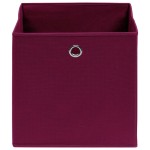 vidaXL Cutii depozitare, 4 buc., roșu închis, 32x32x32 cm, textil vidaXL Cutii depozitare, 4 buc., roșu închis, 32x32x32 cm, textil