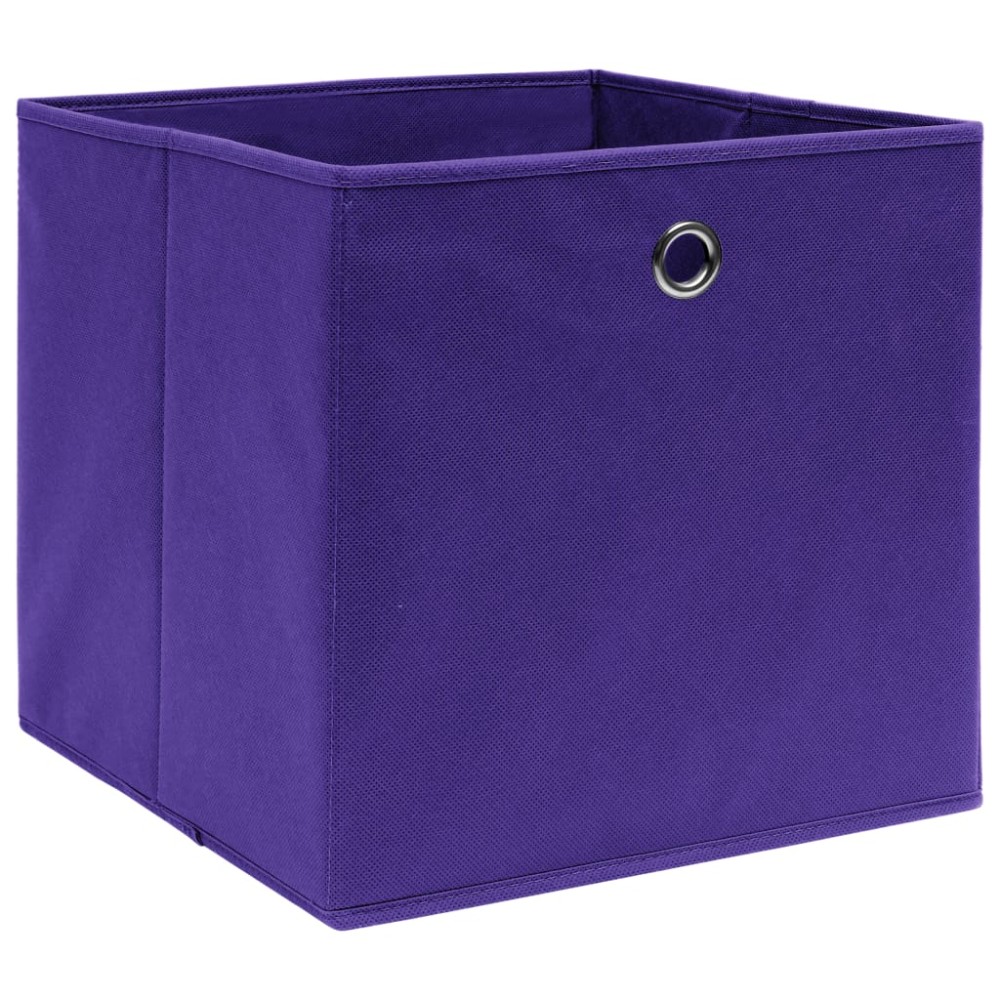 vidaXL Cutii de depozitare, 4 buc., violet, 32x32x32 cm, textil