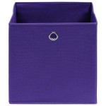 vidaXL Cutii depozitare, 10 buc., violet, 32x32x32 cm, textil vidaXL Cutii depozitare, 10 buc., violet, 32x32x32 cm, textil