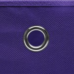 vidaXL Cutii depozitare, 10 buc., violet, 32x32x32 cm, textil vidaXL Cutii depozitare, 10 buc., violet, 32x32x32 cm, textil