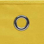 vidaXL Cutii depozitare cu capace 4 buc., galben, 32x32x32 cm, textil vidaXL Cutii depozitare cu capace 4 buc., galben, 32x32x32 cm, textil
