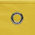vidaXL Cutii depozitare, 10 buc., galben, 32x32x32 cm, textil vidaXL Cutii depozitare, 10 buc., galben, 32x32x32 cm, textil