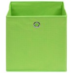 vidaXL Cutii depozitare, 10 buc., verde, 32x32x32 cm, textil vidaXL Cutii depozitare, 10 buc., verde, 32x32x32 cm, textil