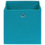 vidaXL Cutii de depozitare, 4 buc., bleu, 32x32x32 cm, textil vidaXL Cutii de depozitare, 4 buc., bleu, 32x32x32 cm, textil