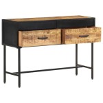 vidaXL Masă consolă, 110x35x75 cm, lemn de mango nefinisat vidaXL Masă consolă, 110x35x75 cm, lemn de mango nefinisat