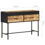 vidaXL Masă consolă, 110x35x75 cm, lemn de mango nefinisat vidaXL Masă consolă, 110x35x75 cm, lemn de mango nefinisat