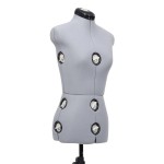 vidaXL Formă pentru rochie femeie reglabilă gri, dimensiune S 33-40 vidaXL Formă pentru rochie femeie reglabilă gri, dimensiune S 33-40