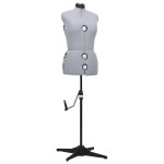 vidaXL Formă pentru rochie femeie reglabilă gri, dimensiune M 40-46 vidaXL Formă pentru rochie femeie reglabilă gri, dimensiune M 40-46