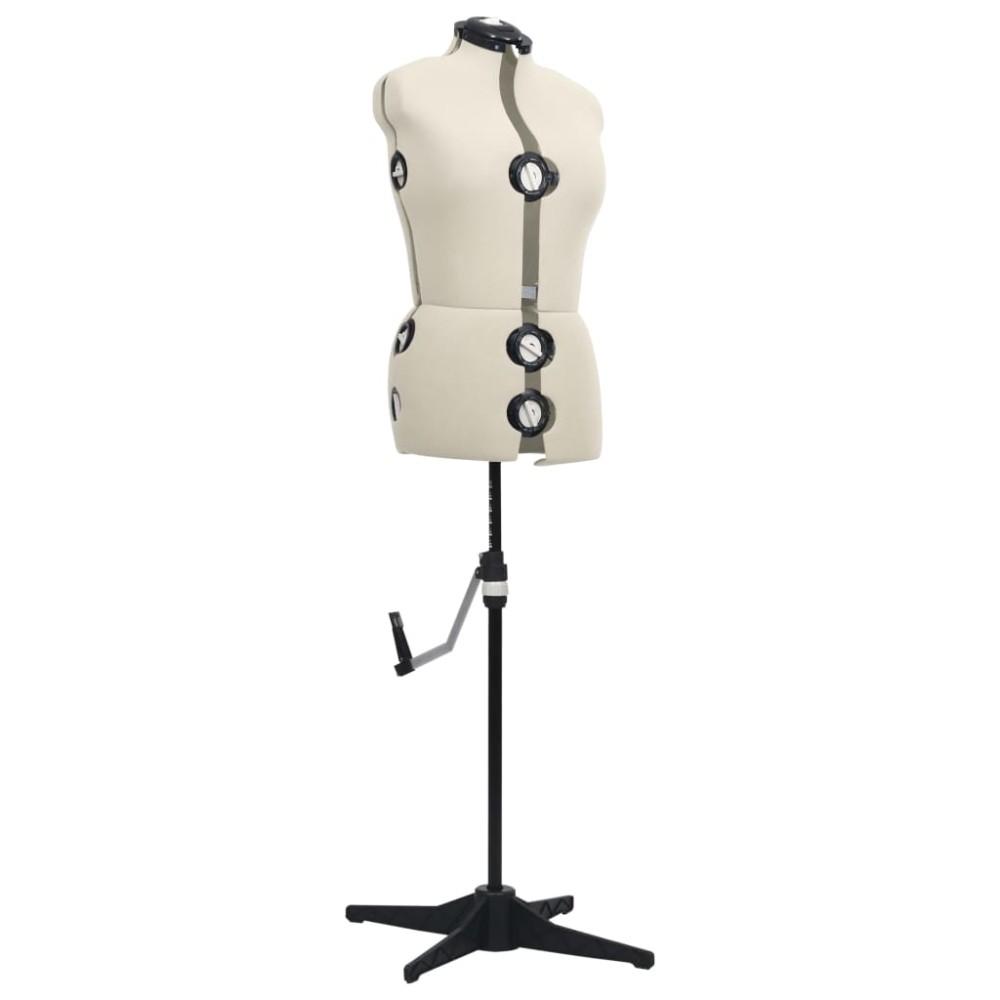 vidaXL Formă pentru rochie femeie reglabilă crem, dimensiune M 40-46