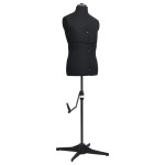 vidaXL Manechin croitorie reglabil bărbați, negru, dimensiune 37-45 vidaXL Manechin croitorie reglabil bărbați, negru, dimensiune 37-45
