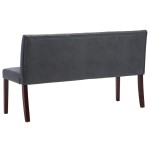 vidaXL Bancă, gri, 148,5 cm, velur ecologic
