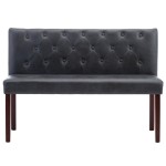 vidaXL Bancă, gri, 120 cm, velur ecologic