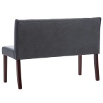 vidaXL Bancă, gri, 120 cm, velur ecologic