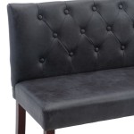 vidaXL Bancă, gri, 120 cm, velur ecologic