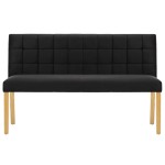 vidaXL Bancă, negru, 140 cm, catifea