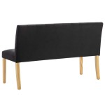 vidaXL Bancă, negru, 140 cm, catifea