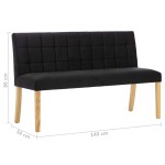 vidaXL Bancă, negru, 140 cm, catifea