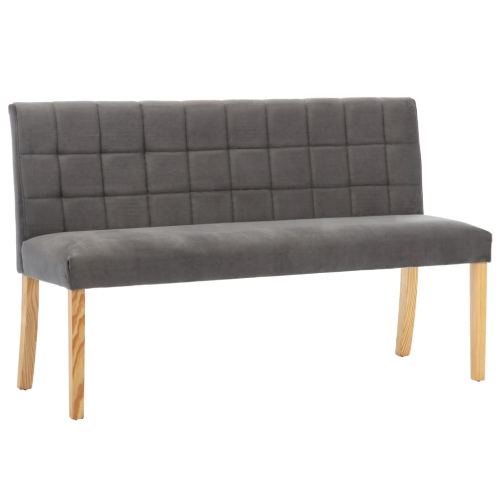 vidaXL Bancă, gri, 140 cm, catifea