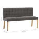 vidaXL Bancă, gri, 140 cm, catifea
