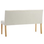 vidaXL Bancă, crem, 140 cm, catifea