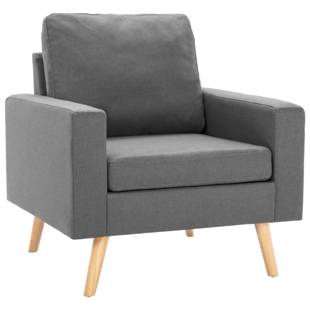 vidaXL Fotoliu, gri deschis, material textil