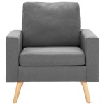 vidaXL Fotoliu, gri deschis, material textil