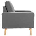 vidaXL Fotoliu, gri deschis, material textil