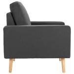 vidaXL Fotoliu, gri închis, material textil