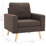 vidaXL Fotoliu, maro, material textil