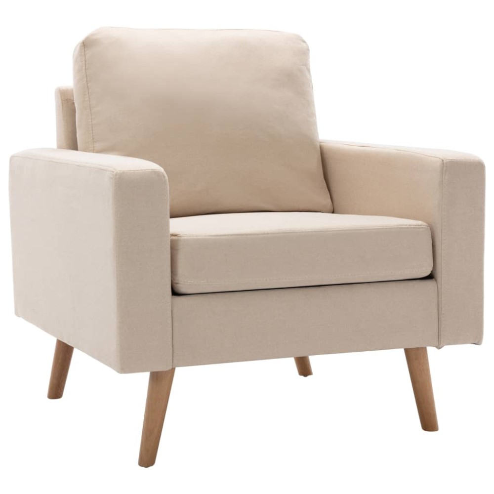 vidaXL Fotoliu, crem, material textil