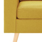 vidaXL Fotoliu, galben, material textil vidaXL Fotoliu, galben, material textil