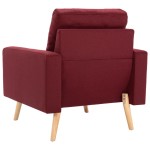 vidaXL Fotoliu, roșu vin, material textil vidaXL Fotoliu, roșu vin, material textil