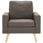 vidaXL Fotoliu, gri taupe, material textil