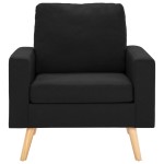 vidaXL Fotoliu, negru, material textil