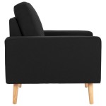vidaXL Fotoliu, negru, material textil