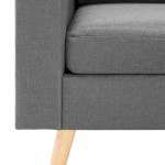 vidaXL Canapea cu 2 locuri, gri deschis, material textil vidaXL Canapea cu 2 locuri, gri deschis, material textil