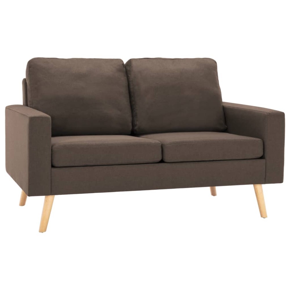vidaXL Canapea cu 2 locuri, maro, material textil