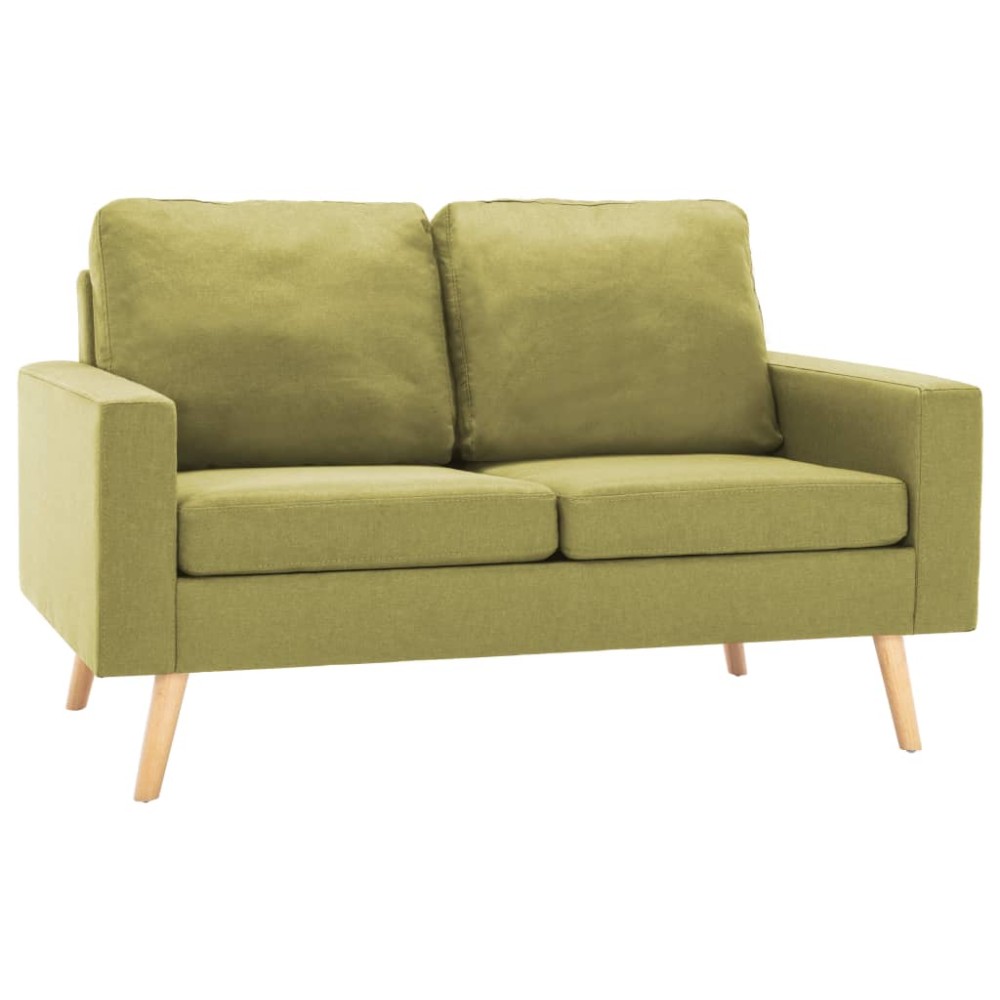 vidaXL Canapea cu 2 locuri, verde, material textil