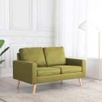 vidaXL Canapea cu 2 locuri, verde, material textil vidaXL Canapea cu 2 locuri, verde, material textil