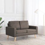 vidaXL Canapea cu 2 locuri, gri taupe, material textil vidaXL Canapea cu 2 locuri, gri taupe, material textil
