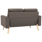 vidaXL Canapea cu 2 locuri, gri taupe, material textil vidaXL Canapea cu 2 locuri, gri taupe, material textil