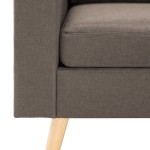 vidaXL Canapea cu 2 locuri, gri taupe, material textil vidaXL Canapea cu 2 locuri, gri taupe, material textil