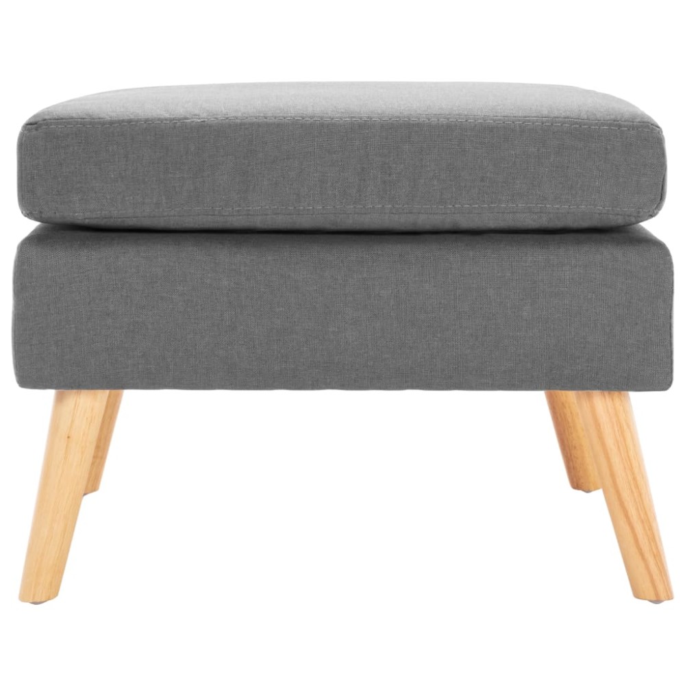 vidaXL Taburet, gri deschis, material textil