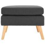 vidaXL Taburet, gri închis, material textil vidaXL Taburet, gri închis, material textil