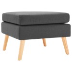vidaXL Taburet, gri închis, material textil vidaXL Taburet, gri închis, material textil