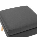 vidaXL Taburet, gri închis, material textil vidaXL Taburet, gri închis, material textil