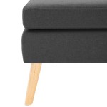 vidaXL Taburet, gri închis, material textil vidaXL Taburet, gri închis, material textil