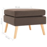 vidaXL Taburet, maro, material textil vidaXL Taburet, maro, material textil