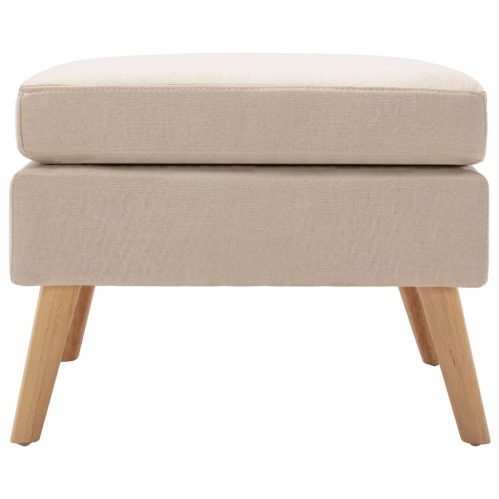 vidaXL Taburet, crem, material textil